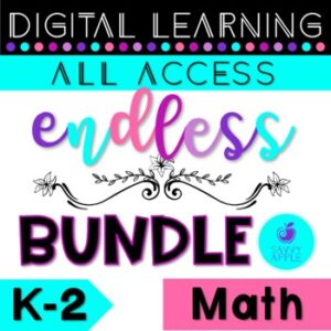 Digital Learning Math Kindergarten to 2nd Grade ENDLESS BUNDLE Distance Learning
