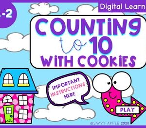 Counting to 10 with Cookies Digital Learning Distance Learning Interactive PDF