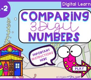 Comparing Numbers 2nd Grade Digital Learning Distance Learning Interactive PDF