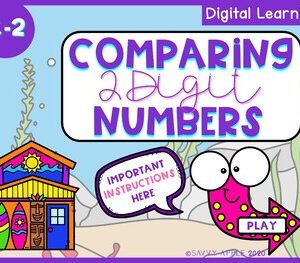 Comparing Numbers 1st Grade Digital Learning Distance Learning Interactive PDF