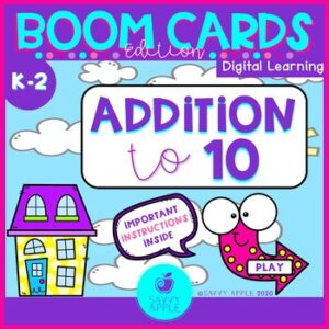 Addition to 10 Boom Cards Digital Learning Distance Learning