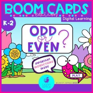 Odd and Even Numbers Boom Cards Digital Learning Distance Learning