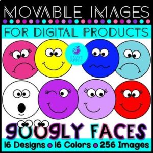 Movable Images - Googly Faces Clip Art - Digital Learning Distance Learning