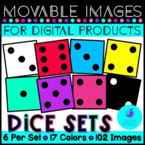Movable Images - Dice Clip Art - Digital Learning Distance Learning