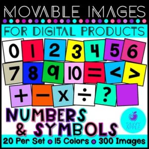 Movable Images - Math Clip Art - Numbers+more Digital Learning Distance Learning