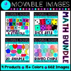 Movable Images - Math Clip Art Bundle - Digital Learning Distance Learning