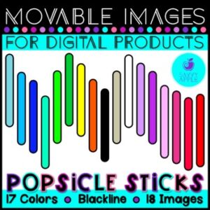 Movable Images - Popsicle Sticks Clip Art - Digital Learning Distance Learning