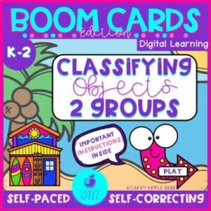 Classifying Objects into 2 Groups Boom Cards Digital Learning Distance Learning