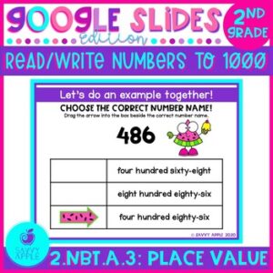 Numbers to 1000 Read and Write Expanded Form Google Slides Distance Learning