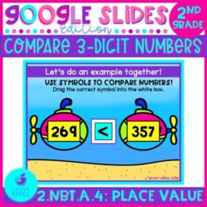 Comparing Numbers 3 Digit Google Slides Distance Learning