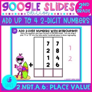 Adding Two Digit Numbers Google Slides Distance Learning