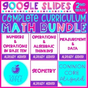 2nd Grade Math GROWING BUNDLE Full Curriculum Google Slides Distance Learning