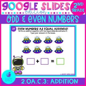 Odd and Even Numbers 2nd Grade Math Google Slides Distance Learning