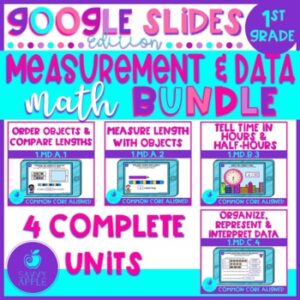 Measurement and Data 1st Grade Math Google Slides Distance Learning