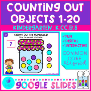 Counting Out Objects to 20 - Google Slides Kindergarten Math Distance Learning